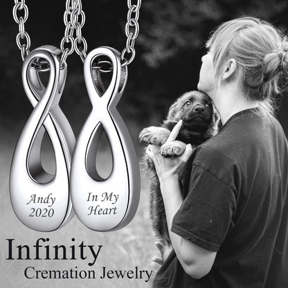 Customized Infinity Urn Necklace Cremation Jewelry for Ashes