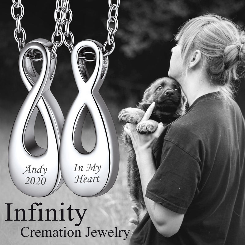 Customized Infinity Urn Necklace Cremation Jewelry for Ashes