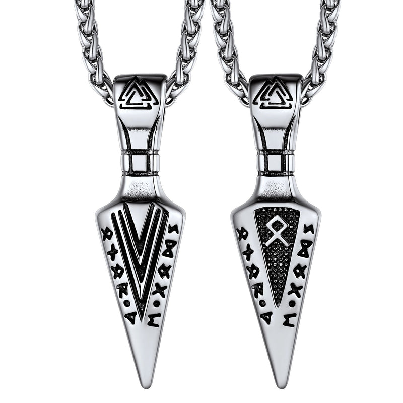 Viking Odin Gungnir Sword Necklace With Runes for
