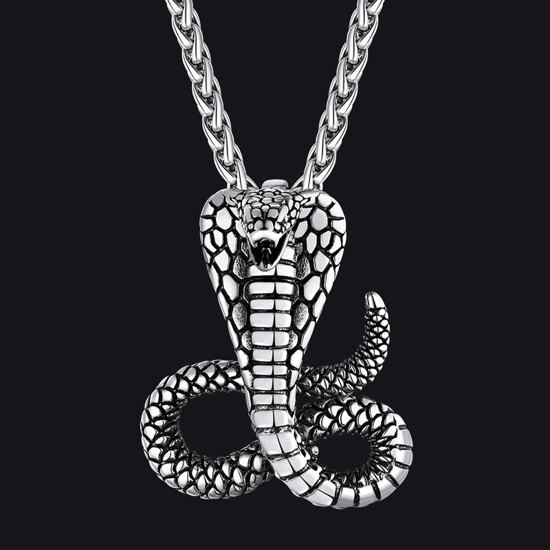 Punk Cobra Sanke Pendant Necklace for