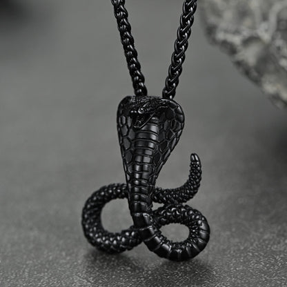 Punk Cobra Sanke Pendant Necklace for