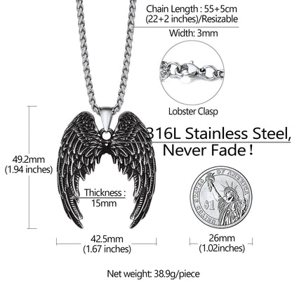Flash Angel Wings Pendant Necklace for