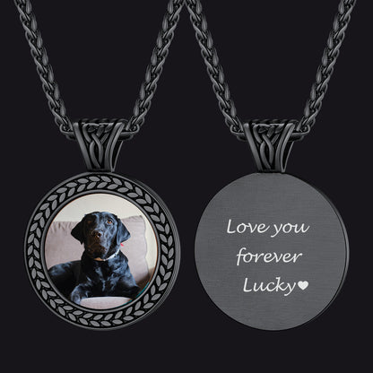 Personalized Pet Memorial Picture Necklace Pendant With Photo for