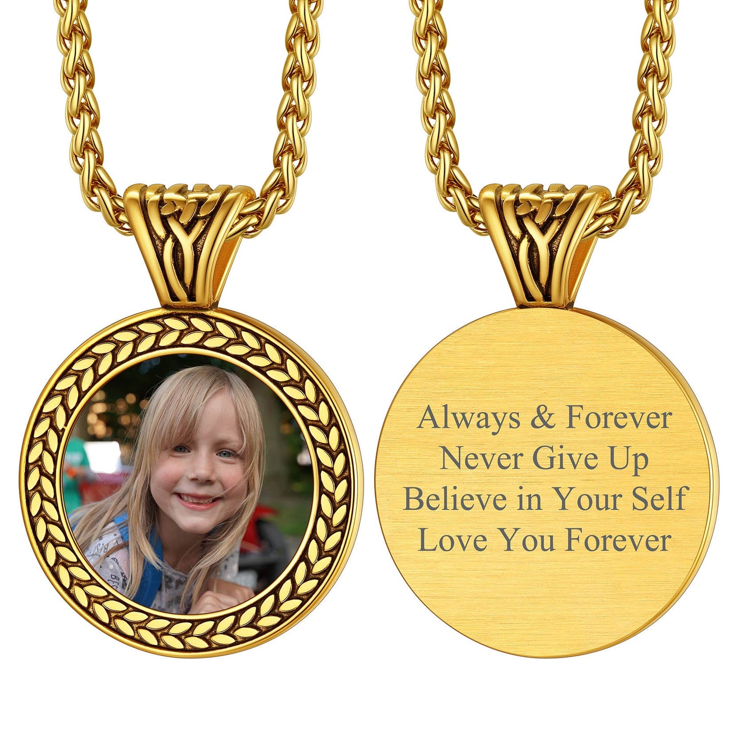 Personalized Pet Memorial Picture Necklace Pendant With Photo for