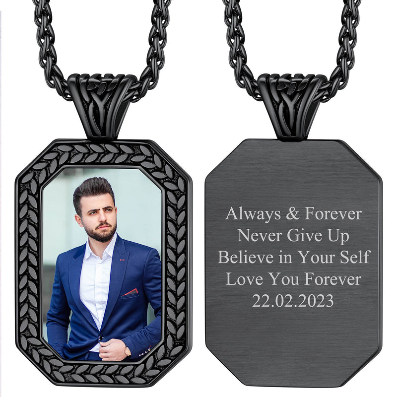 Customized Picture Dog Tag Necklace Photo Pendant for