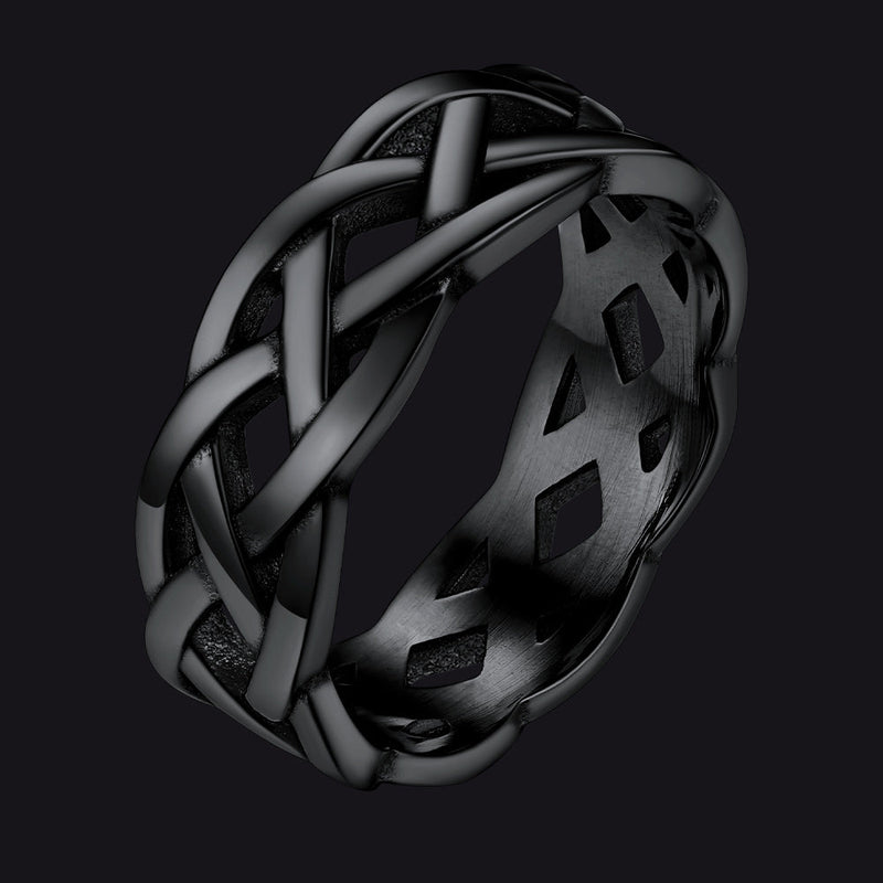 Irish Celtic Knot Band Ring Stainless Steel for