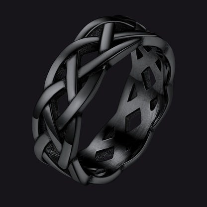 Irish Celtic Knot Band Ring Stainless Steel for