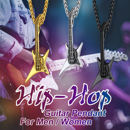 Rock Guitar Pendant Music Necklace for