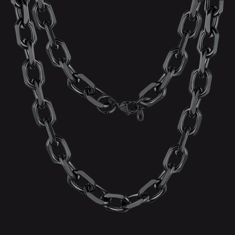 Classic Rolo Cable Link Chain Necklace Stainless Steel Chain for