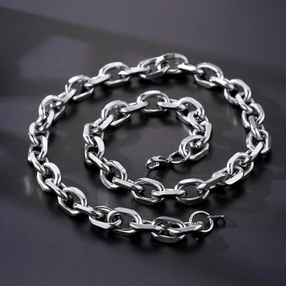 Classic Rolo Cable Link Chain Necklace Stainless Steel Chain for