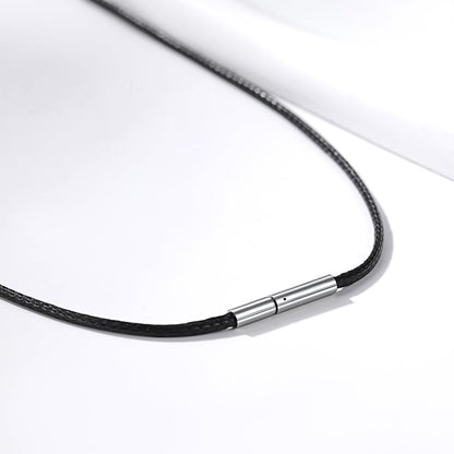 2mm Wide Wax Rope Braided Leather Necklaces Chain for Diy Pendant