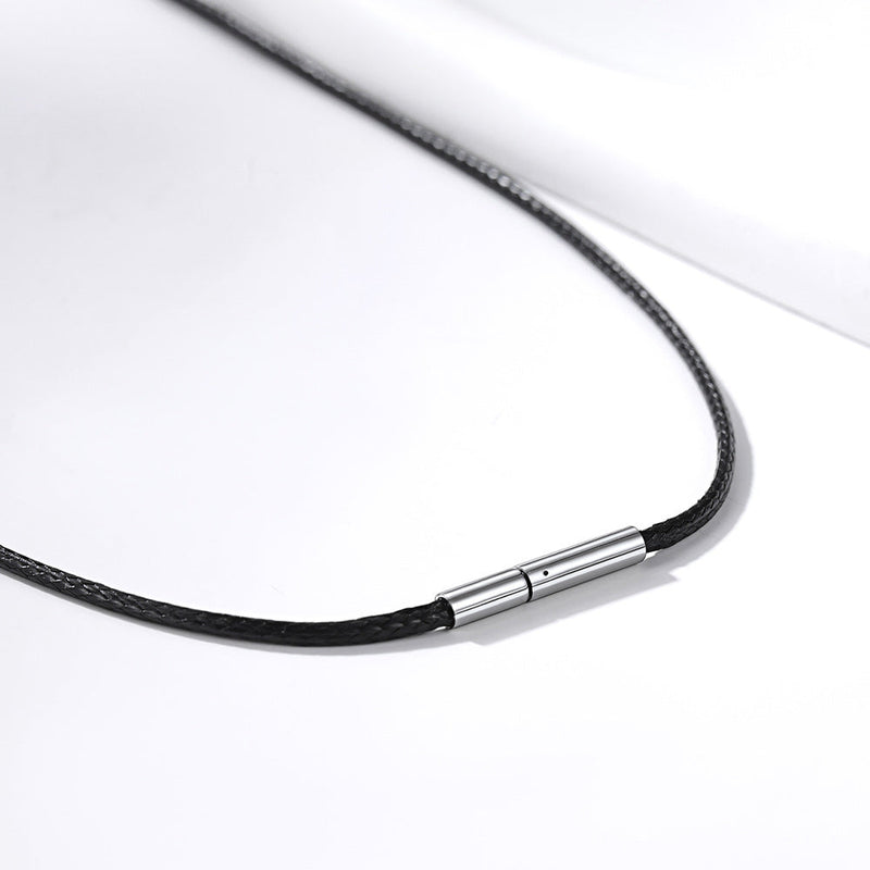 2mm Wide Wax Rope Braided Leather Necklaces Chain for Diy Pendant
