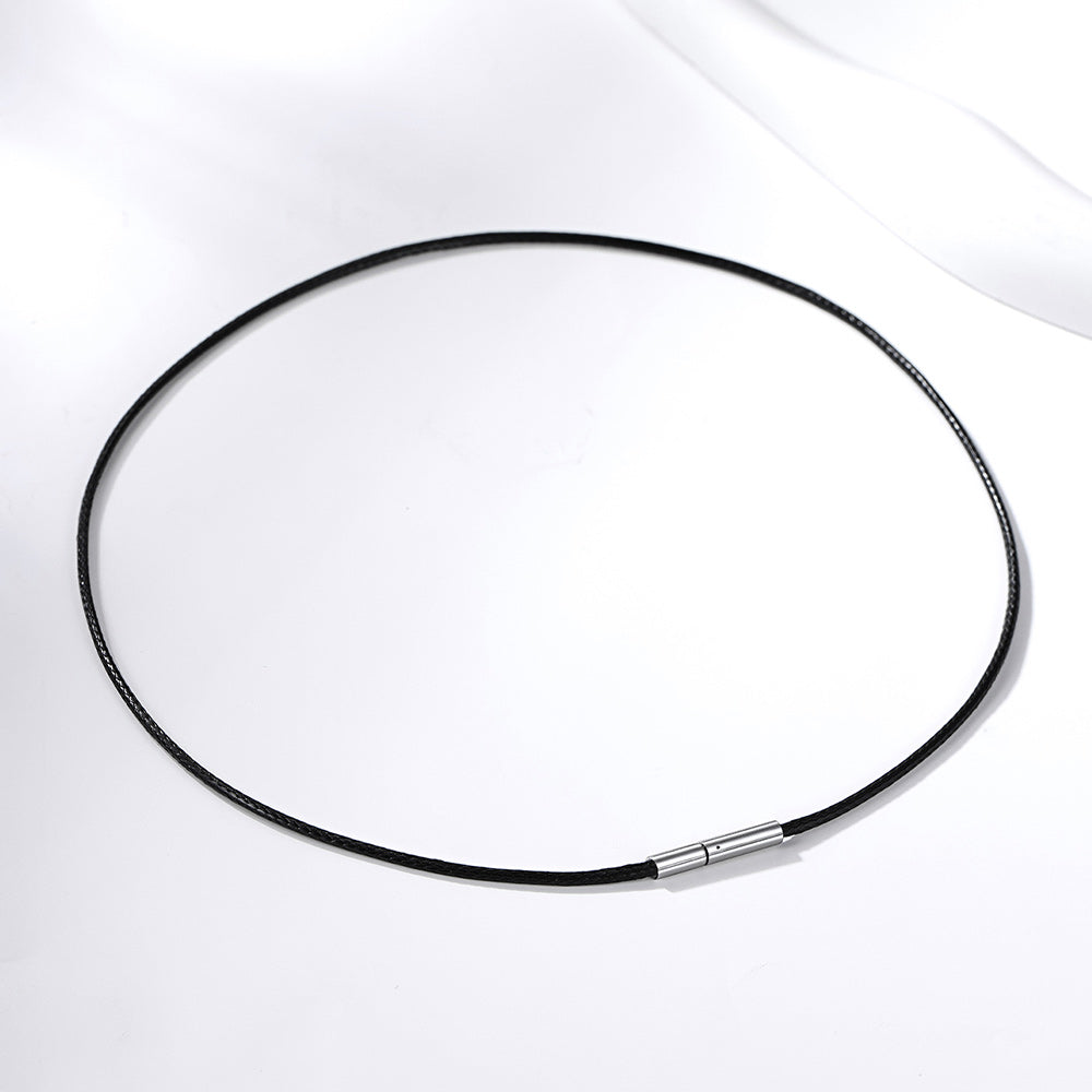 2mm Wide Wax Rope Braided Leather Necklaces Chain for Diy Pendant