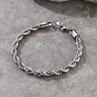 3mm/6mm Link Rope Chain Bracelet for