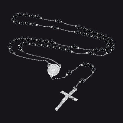 Catholic Virgin Mary Rosary Beads Necklace for