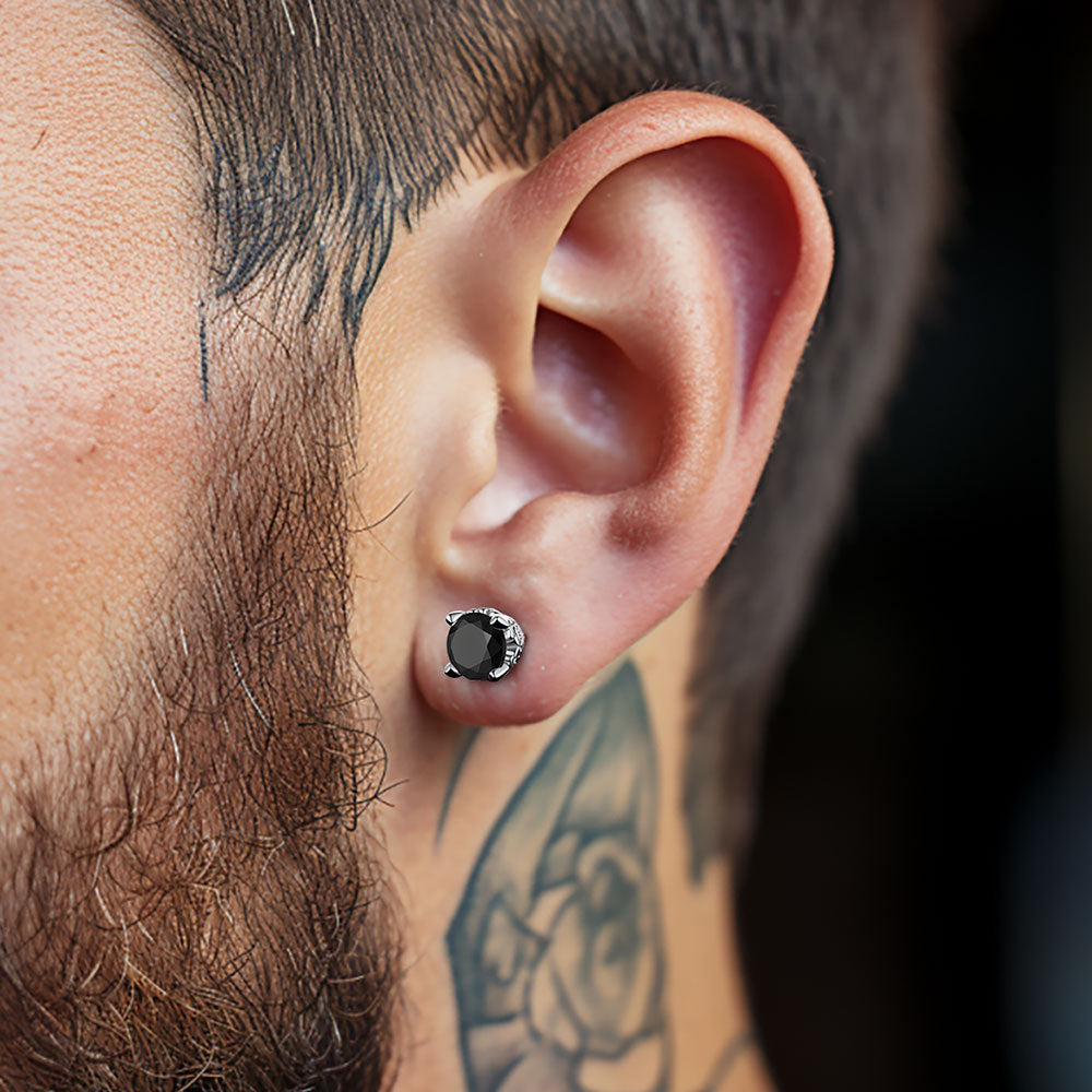 1ct Moissanite Round Cut Diamond Stud Earrings for in 925 Sterling Silver