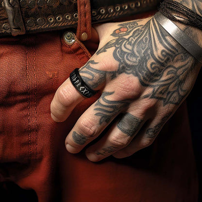 Norse Viking Runes Viking Band Ring for 8mm