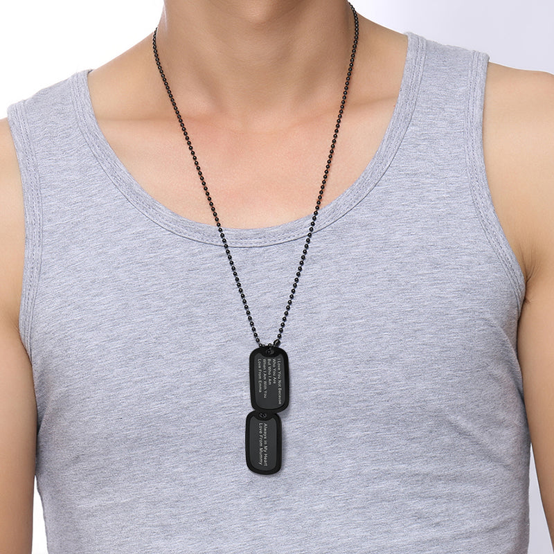 Custom Military Army Double-side Dog Tag Necklace for