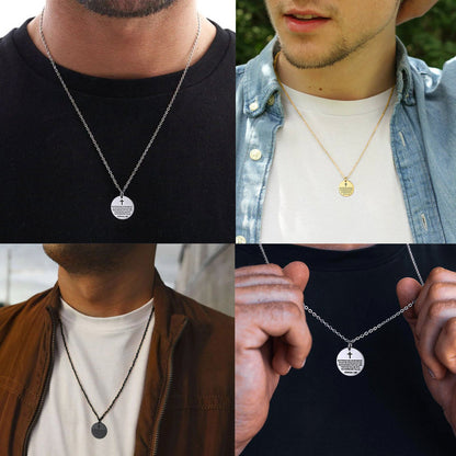 Christian Joshua 1:9 Cross Medal Necklace for