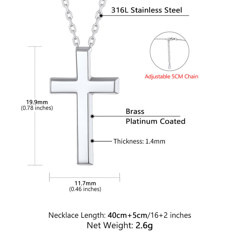 Dainty Cross Pendant Necklace for Mom, Christian Faith Pendant Necklace Gift