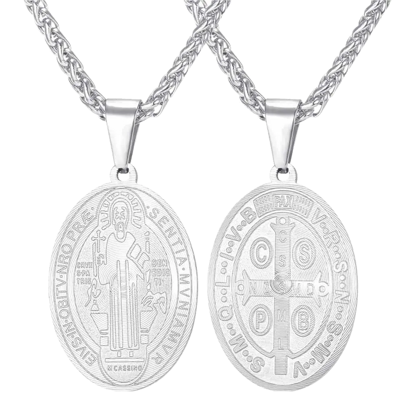 Saint Benedict Medal Necklace Christian Medals Necklaces