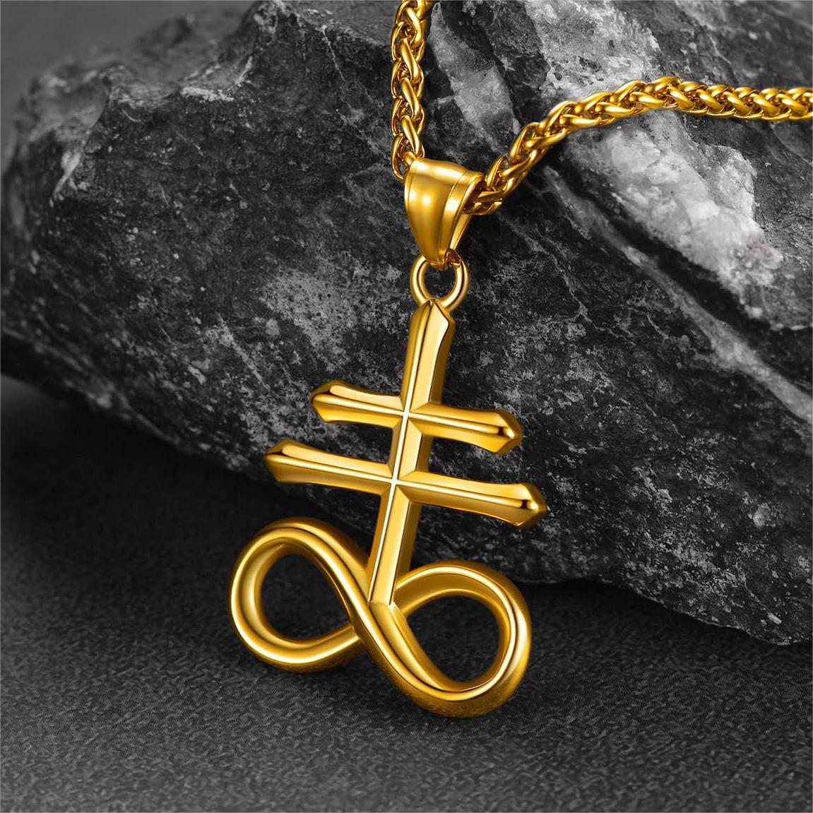 Church of Satan Leviathan Cross Necklace Pendant for