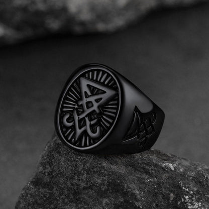 Satan Leviathan Cross Lucifer Signet Ring for