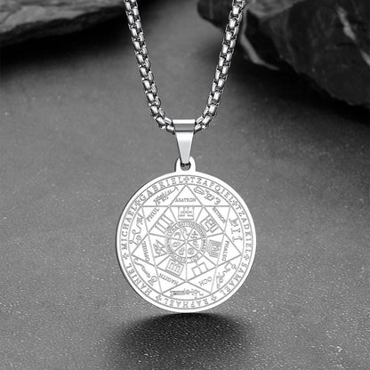 Seven Archangels Talisman Pentagram Pendant Necklace for