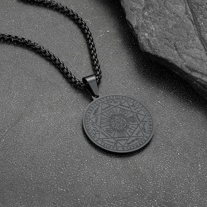 Seven Archangels Talisman Pentagram Pendant Necklace for