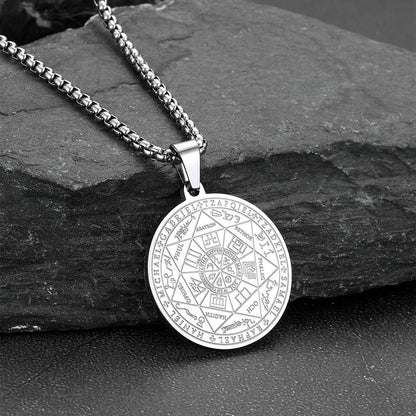 Seven Archangels Talisman Pentagram Pendant Necklace for