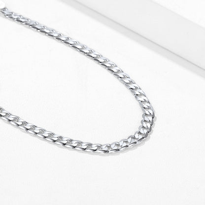 3mm Sterling Silver Cuaba Chain Anklet for