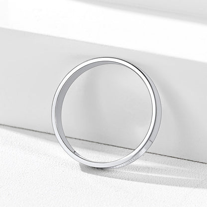 925 Sterling Silver Custom Simple Band Ring for Couple , 3mm/5mm