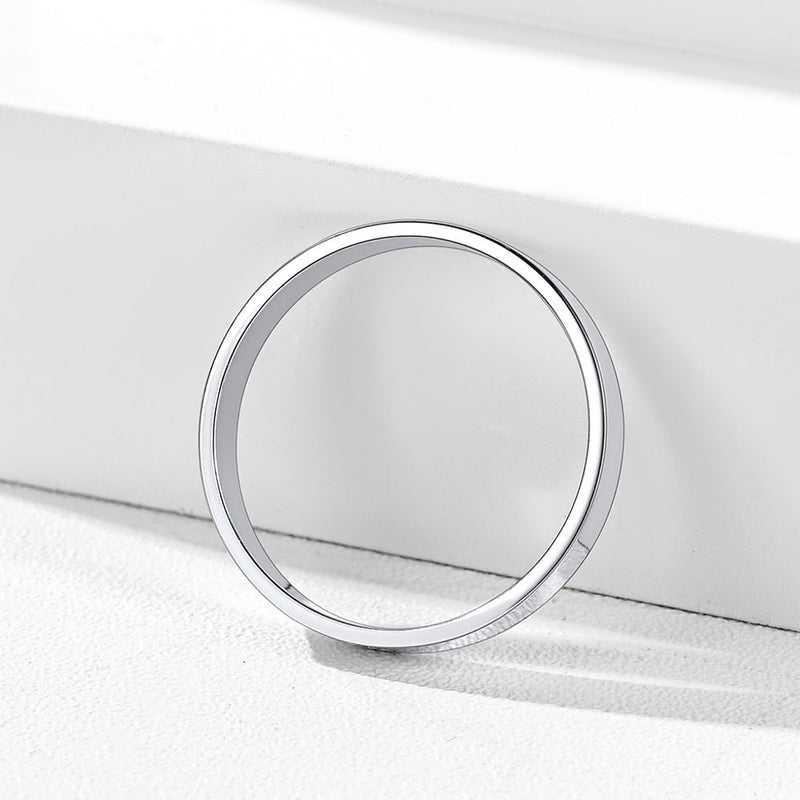 925 Sterling Silver Custom Simple Band Ring for Couple , 3mm/5mm