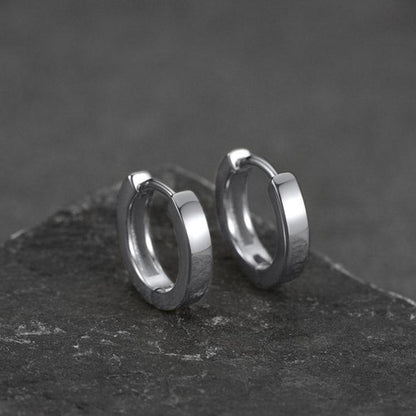 Sterling Silver Huggie Hoop Classic Earrings for