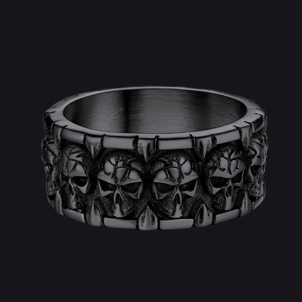 Skull Evil Teeth Stainless Steel Ring for