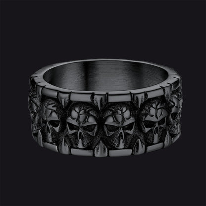 Skull Evil Teeth Stainless Steel Ring for