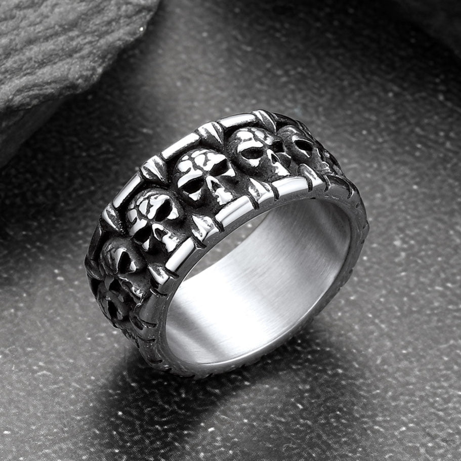Skull Evil Teeth Stainless Steel Ring for
