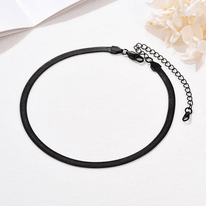 Snake Chain Link Choker Necklace for , 3mm/5mm Width