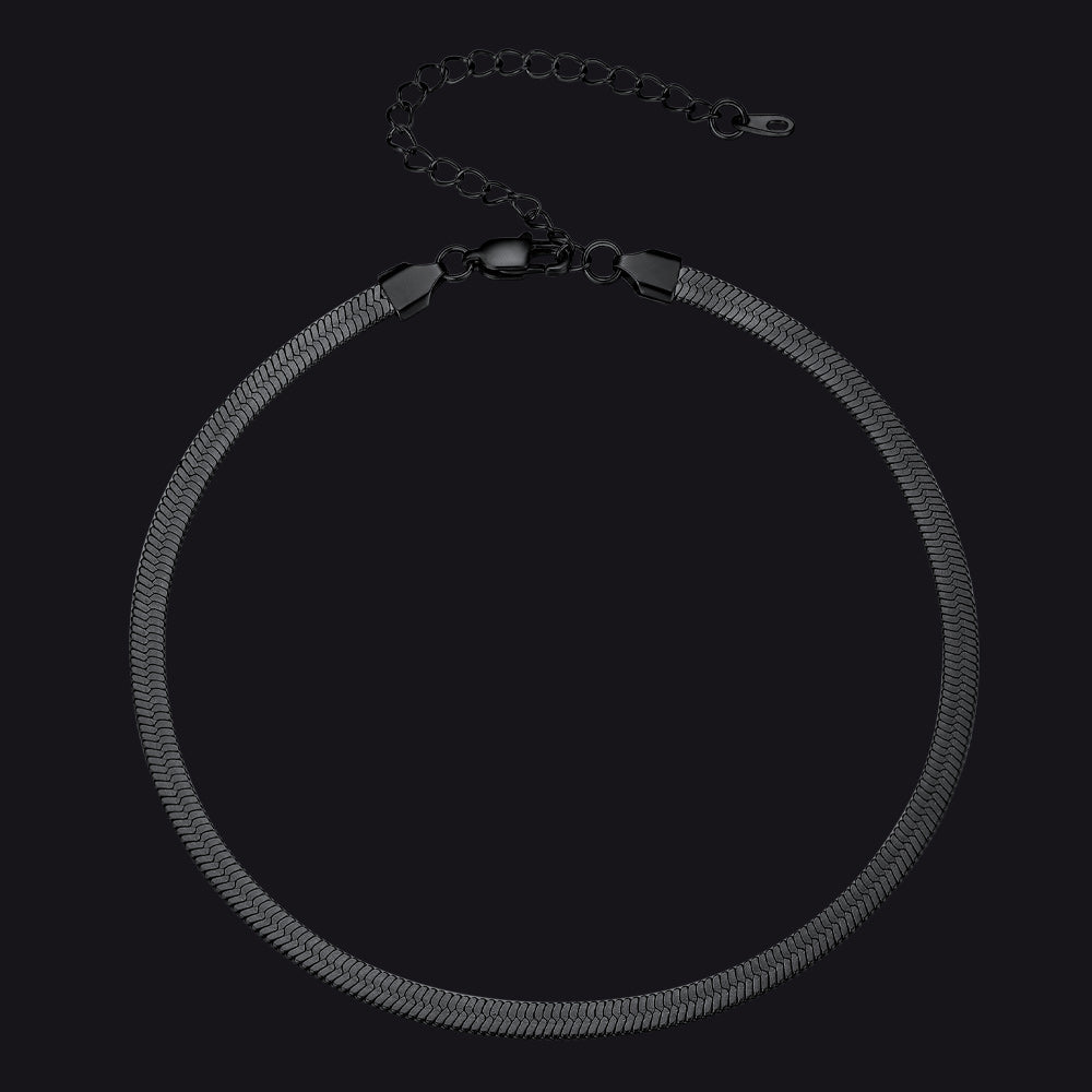 Snake Chain Link Choker Necklace for , 3mm/5mm Width