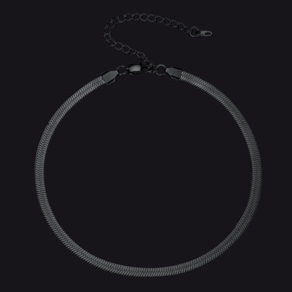 Snake Chain Link Choker Necklace for , 3mm/5mm Width
