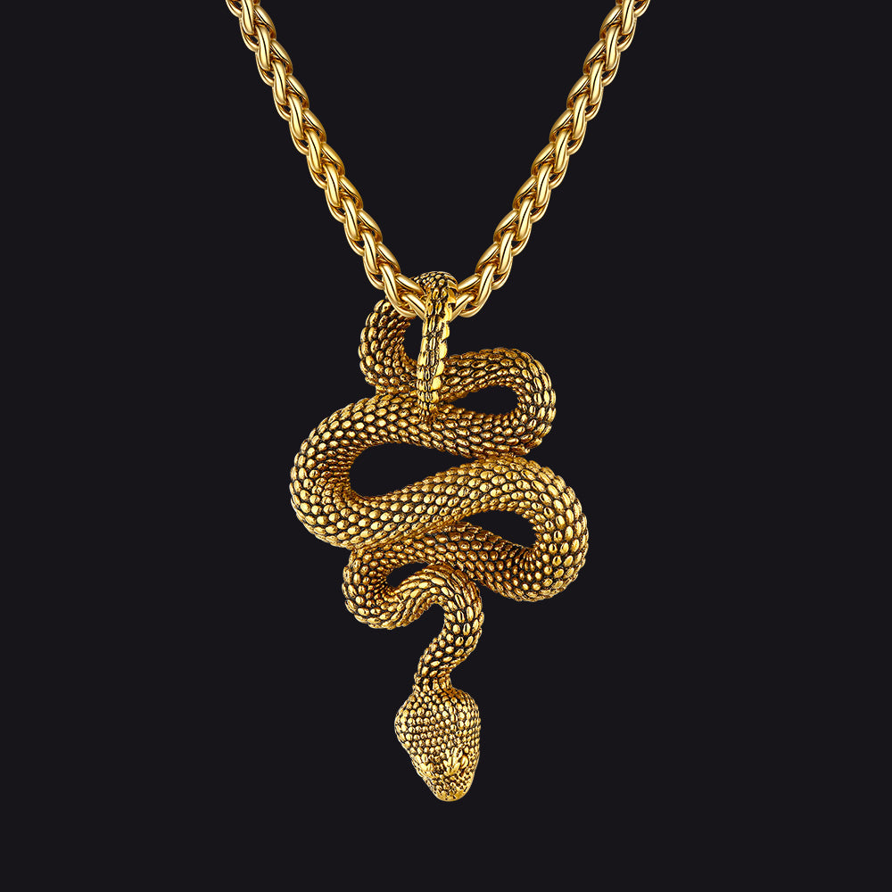 Gothic Retro Snake Necklace for