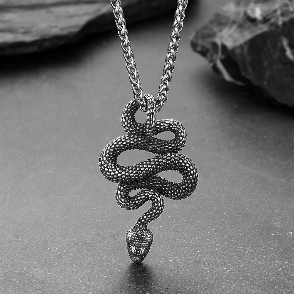 Gothic Retro Snake Necklace for