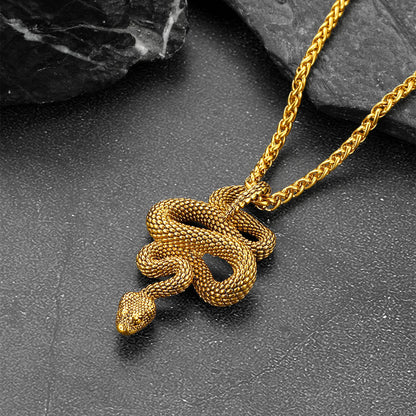 Gothic Retro Snake Necklace for