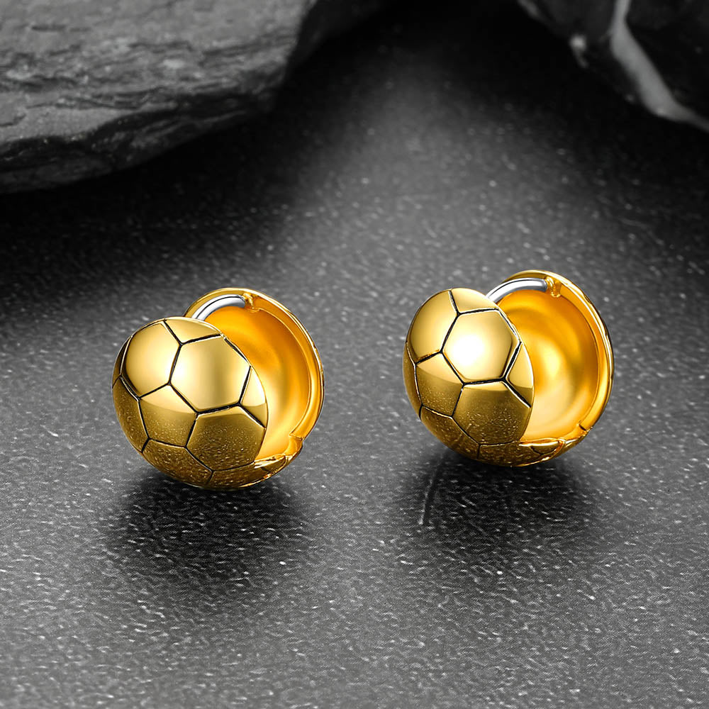 Soccer Sport Stud Earrings for