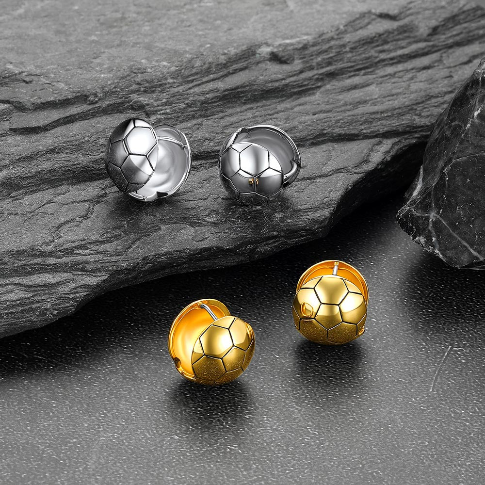 Soccer Sport Stud Earrings for