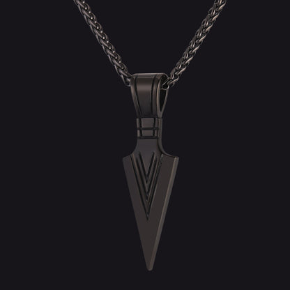Spear Point Arrowhead Necklace Pendant for