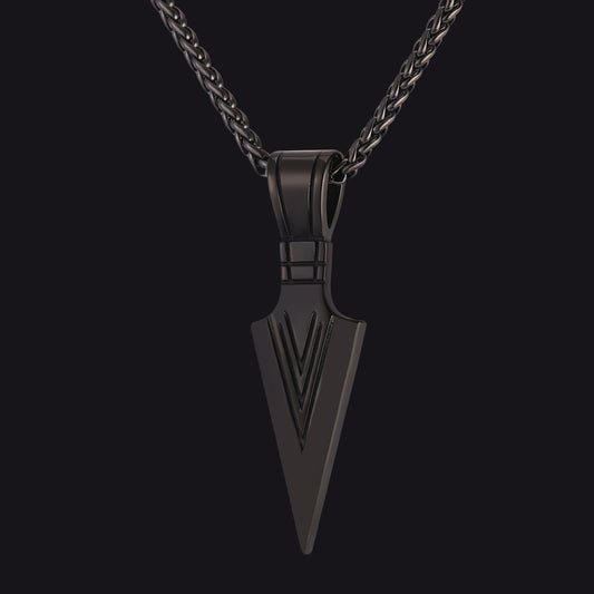 Spear Point Arrowhead Necklace Pendant for