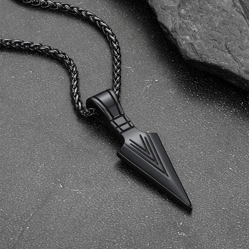 Spear Point Arrowhead Necklace Pendant for