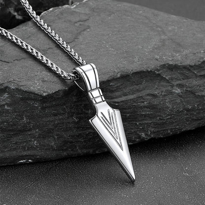 Spear Point Arrowhead Necklace Pendant for