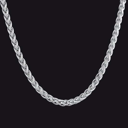 Thin Spiga Wheat Chain Necklace for 3mm Width
